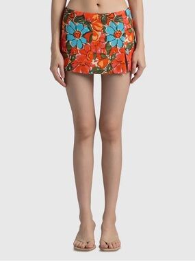 Miaou Floral Micro Mini Skirt